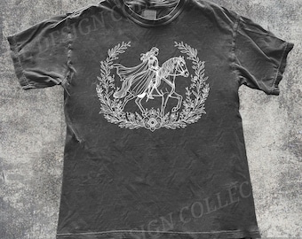 Vintage Floral Knightcore T-Shirt: Medieval Warrior Tee