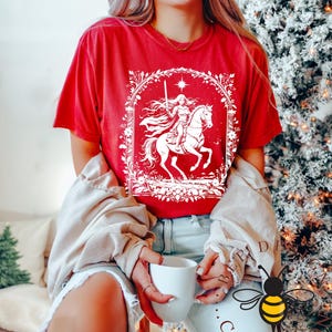 Comfort Colors Knightcore - Female Knight - Warrior Maiden - Horse and Rider - Renaissance - Medieval - Fantasy Shirt image 8