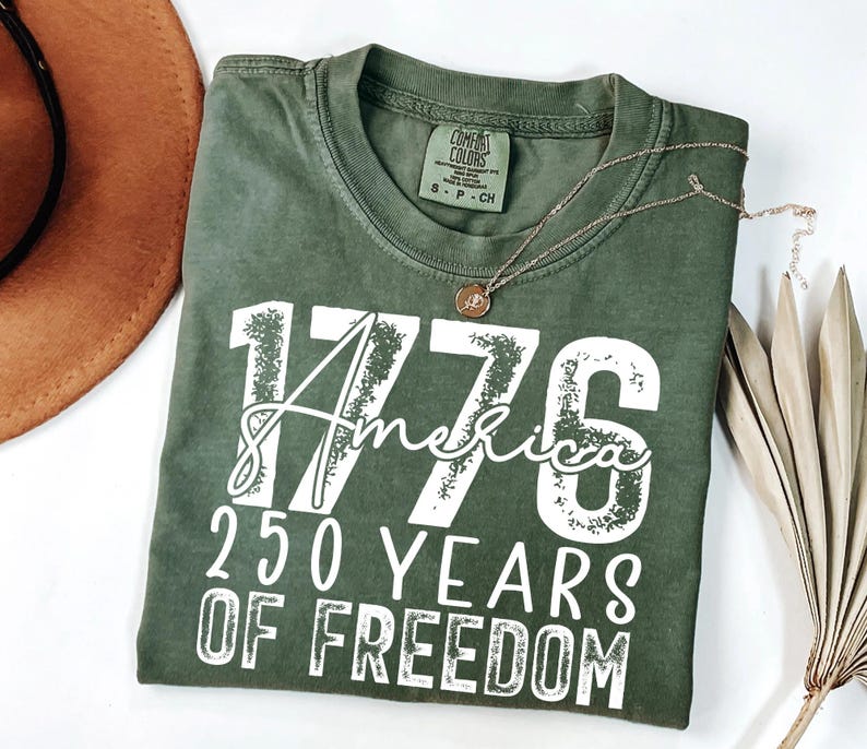 America 250 Years of Freedom Shirt 1776 Commemorative Patriotic USA Anniversary Comfort Colors Tee imagem 7