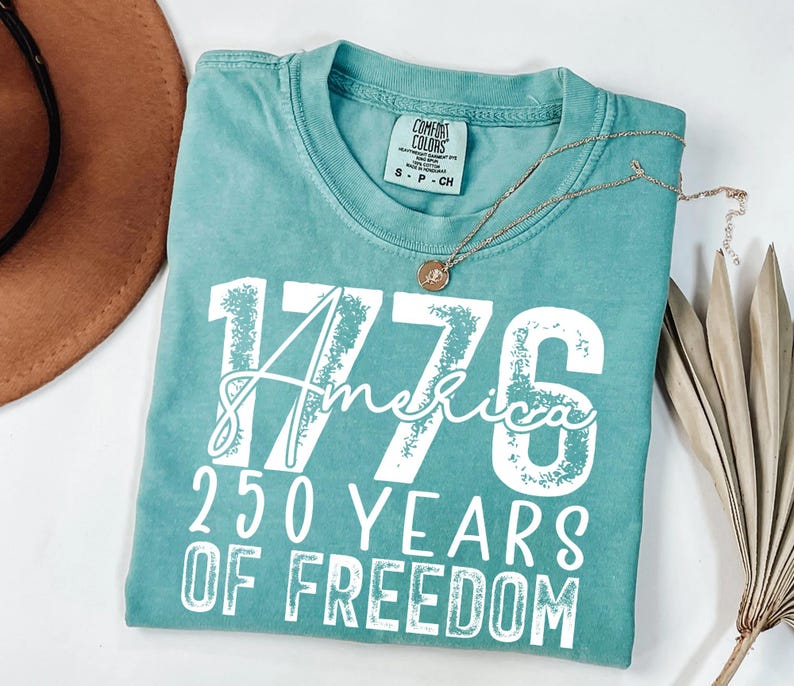 America 250 Years of Freedom Shirt 1776 Commemorative Patriotic USA Anniversary Comfort Colors Tee imagem 9