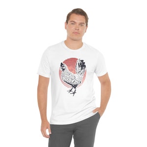 Camiseta retro de pollo con gráfico de gallo vintage, ropa de granja y hogar imagen 4