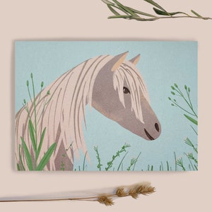 Carta "Cavallo" | Biglietto per bambini con motivo cavallo Biglietto ecologico per gli amanti dei cavalli I Compleanno I Iscrizione alla scuola | Carta del cavallo