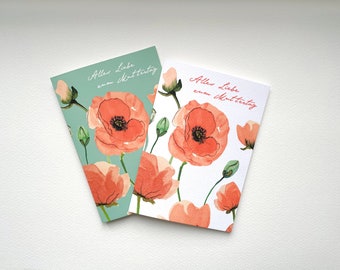 Mother's Day card "Poppy" self-painted | Watercolor card | Flower card | Happy Mother's Day