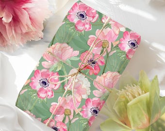 Geschenkpapier Blumen | Aquarell Geschenkpapier Frühling | Florales Geschenkpapier | Handgemalt | Hochwertiger Druck