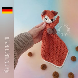 Cuddly fox MARLEY - crochet pattern PDF - cuddly blanket - comforter - amigurumi fox - crochet fox cuddly blanket - crochet for babies
