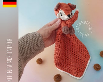 Cuddly fox MARLEY - crochet pattern PDF - cuddly blanket - comforter - amigurumi fox - crochet fox cuddly blanket - crochet for babies