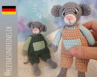 Crochet pattern MÄUSERICH ANTON, PDF pattern German (German only), crochet mouse, crochet mice, amigurumi, crochet doll, crochet mouse