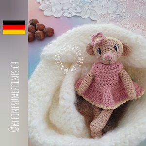 Crochet pattern MOUSE ISABELLA, PDF instructions German (German only), crochet mouse, crochet mice, amigurumi, crochet doll, crochet mouse