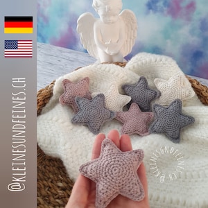 Crochet pattern Little STAR (German)/ crochet pattern Little STAR (English), easy amigurumi, crochet star, beginner crochet