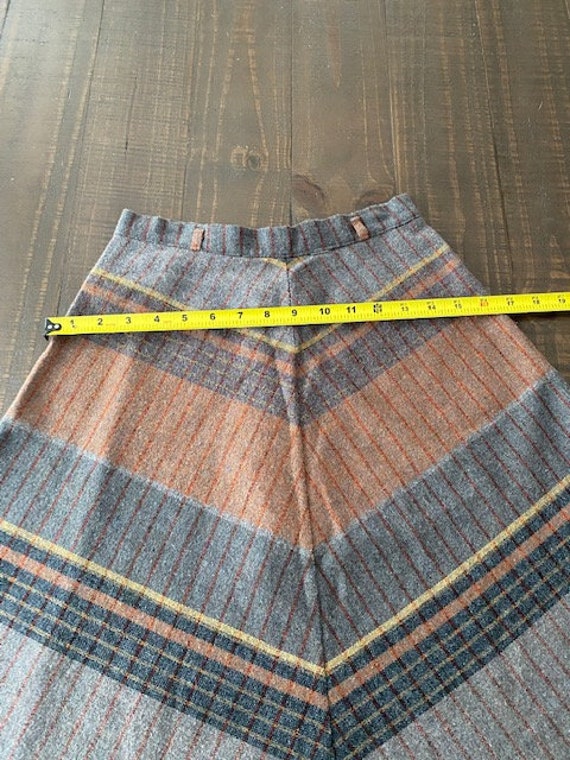 Vintage 1970s Plaid Skirt Size Small 7/8 Recycled… - image 5