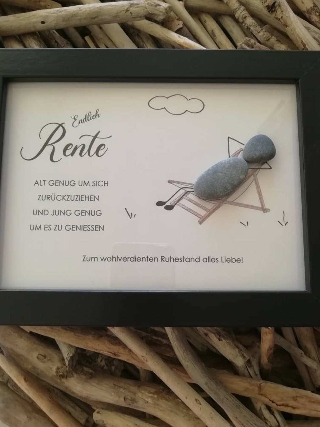 Steinbild Geschenk zur Rente Ruhestand personalisiert Etsy.de