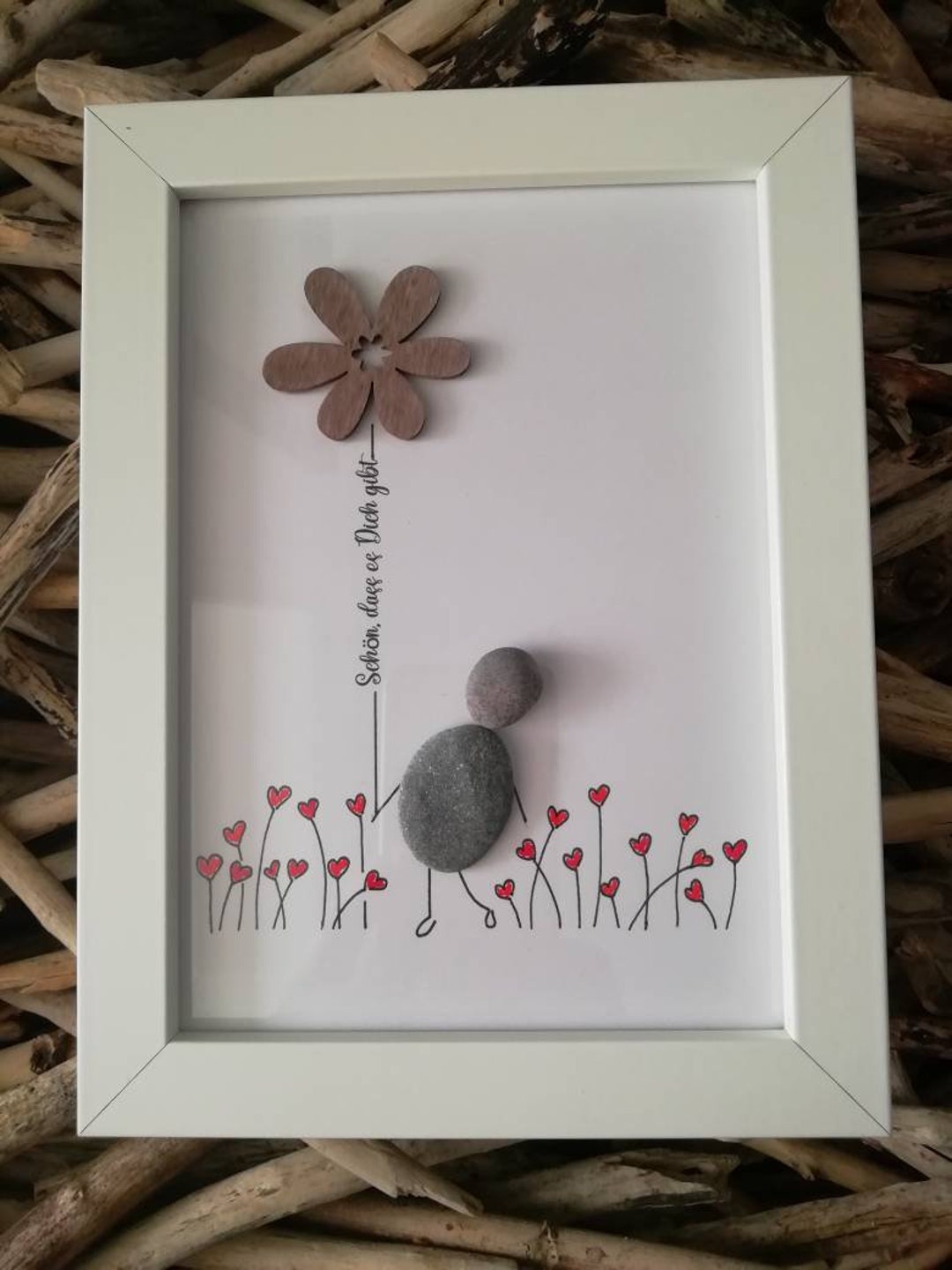 Steinbild Geschenk Schön dass es dich gibt Liebe Freunde Etsy.de