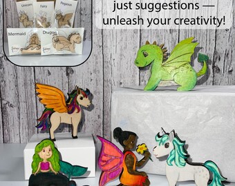Fabelwesen - DIY Color Kits (Farbe, Kleber, viel Spaß!)