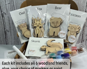 Waldtiere - DIY Color Kits (Farbe, Kleber, viel Spaß!)