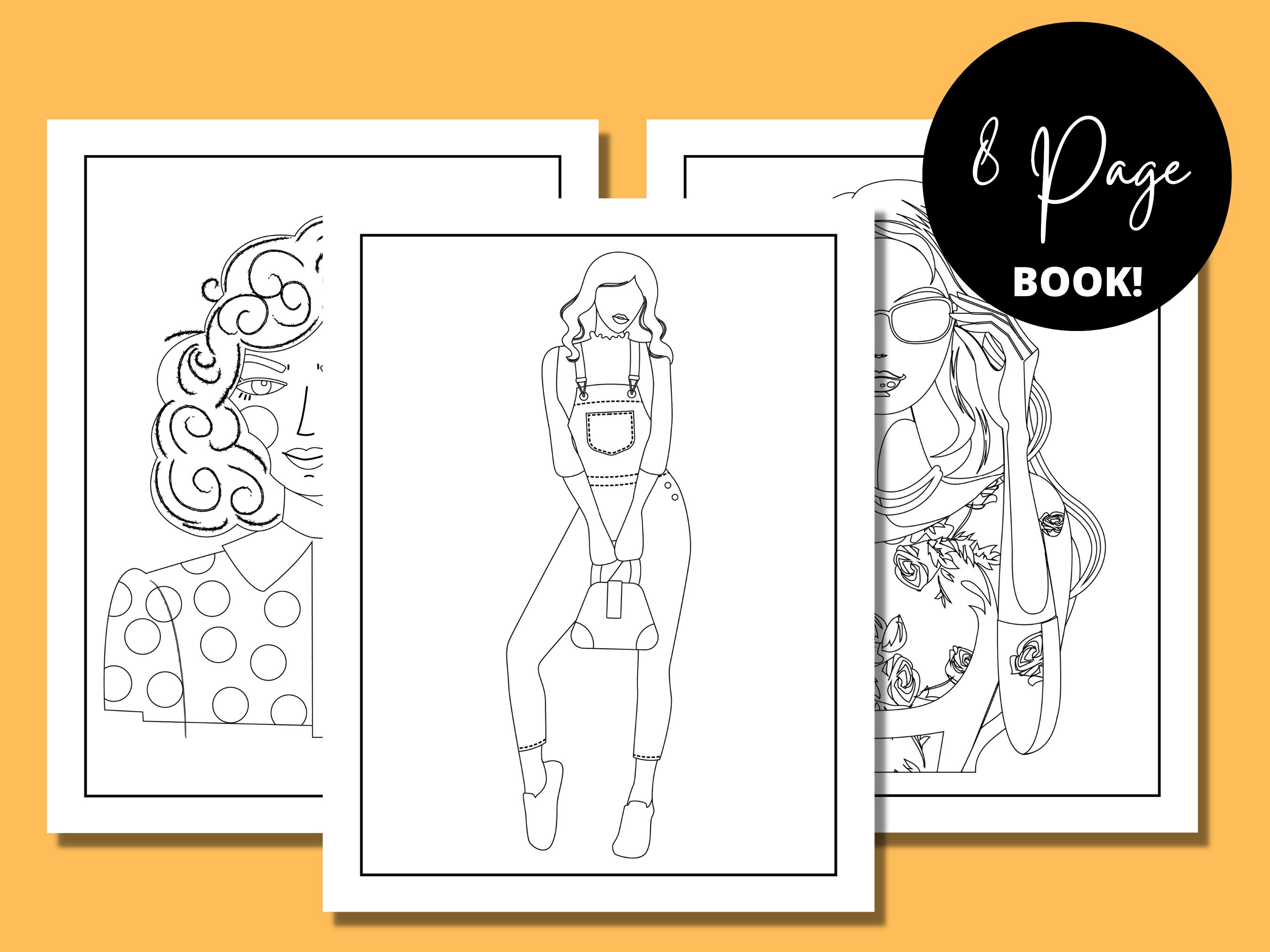 Fashion Coloring Book Adult Coloring Book Fashion Gifts - Etsy
