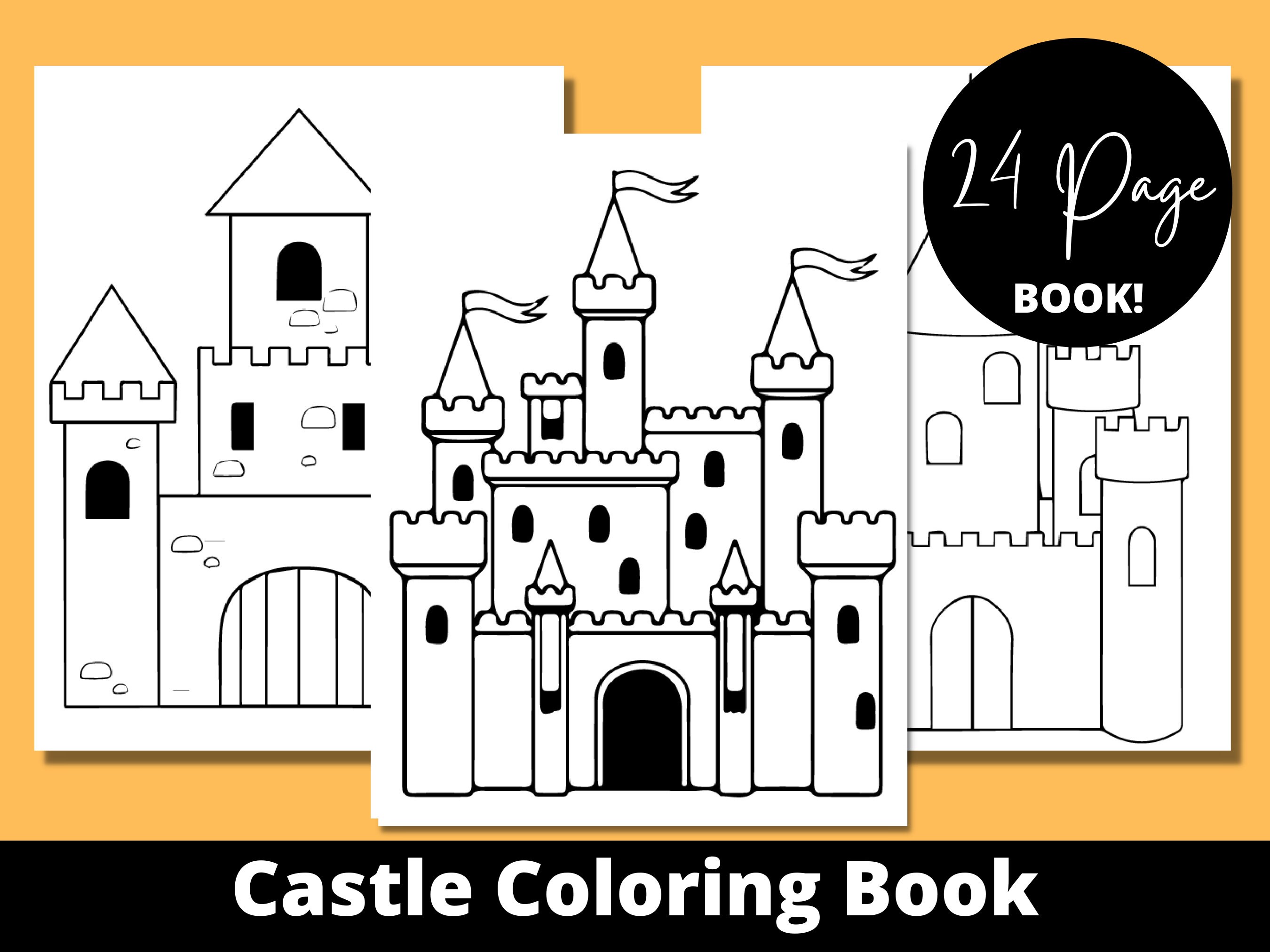 Castle Coloring Book Adult Coloring Book Castle Gifts - Etsy