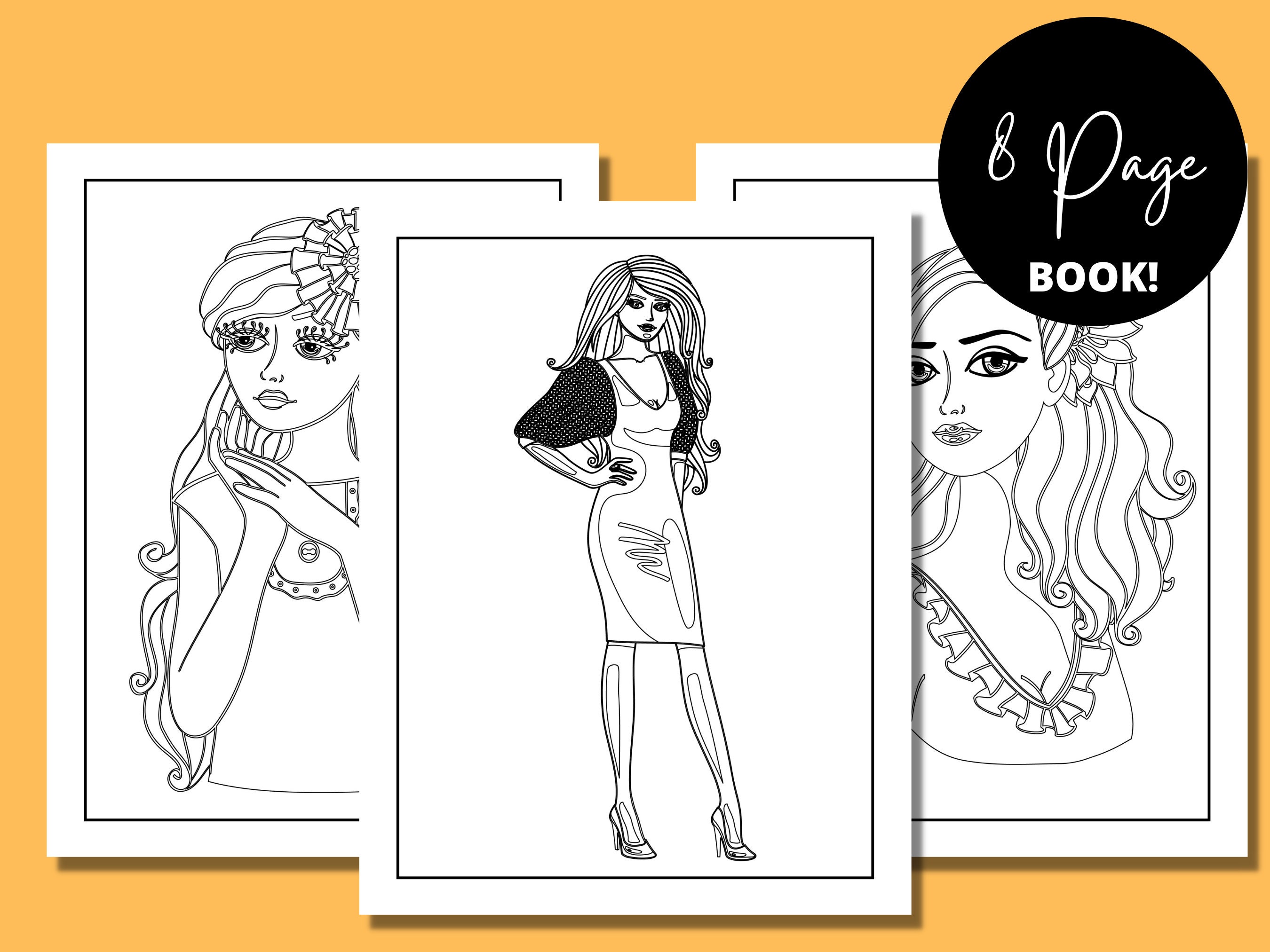 Fashion Coloring Book Adult Coloring Book Fashion Gifts - Etsy