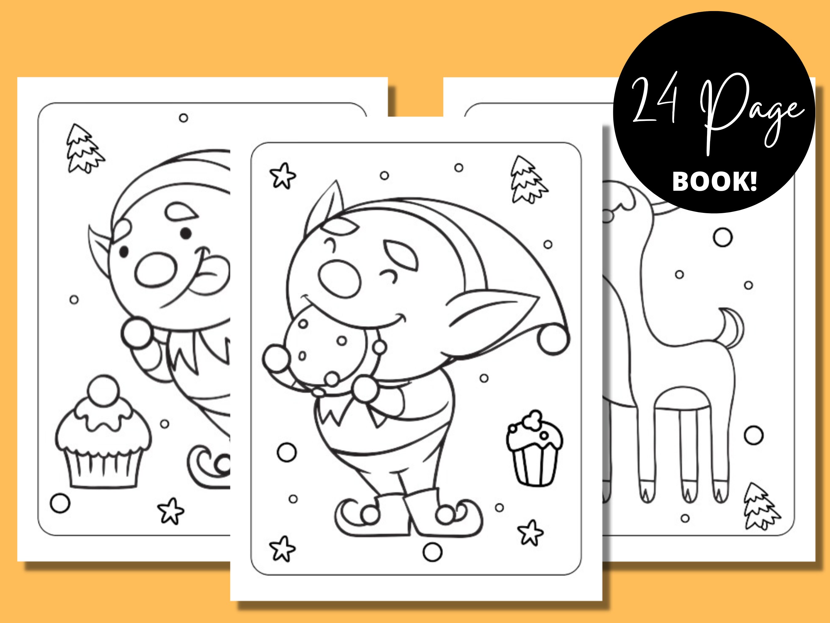 Christmas Coloring Book, Adult Coloring Book, Christmas Gifts, Custom ...