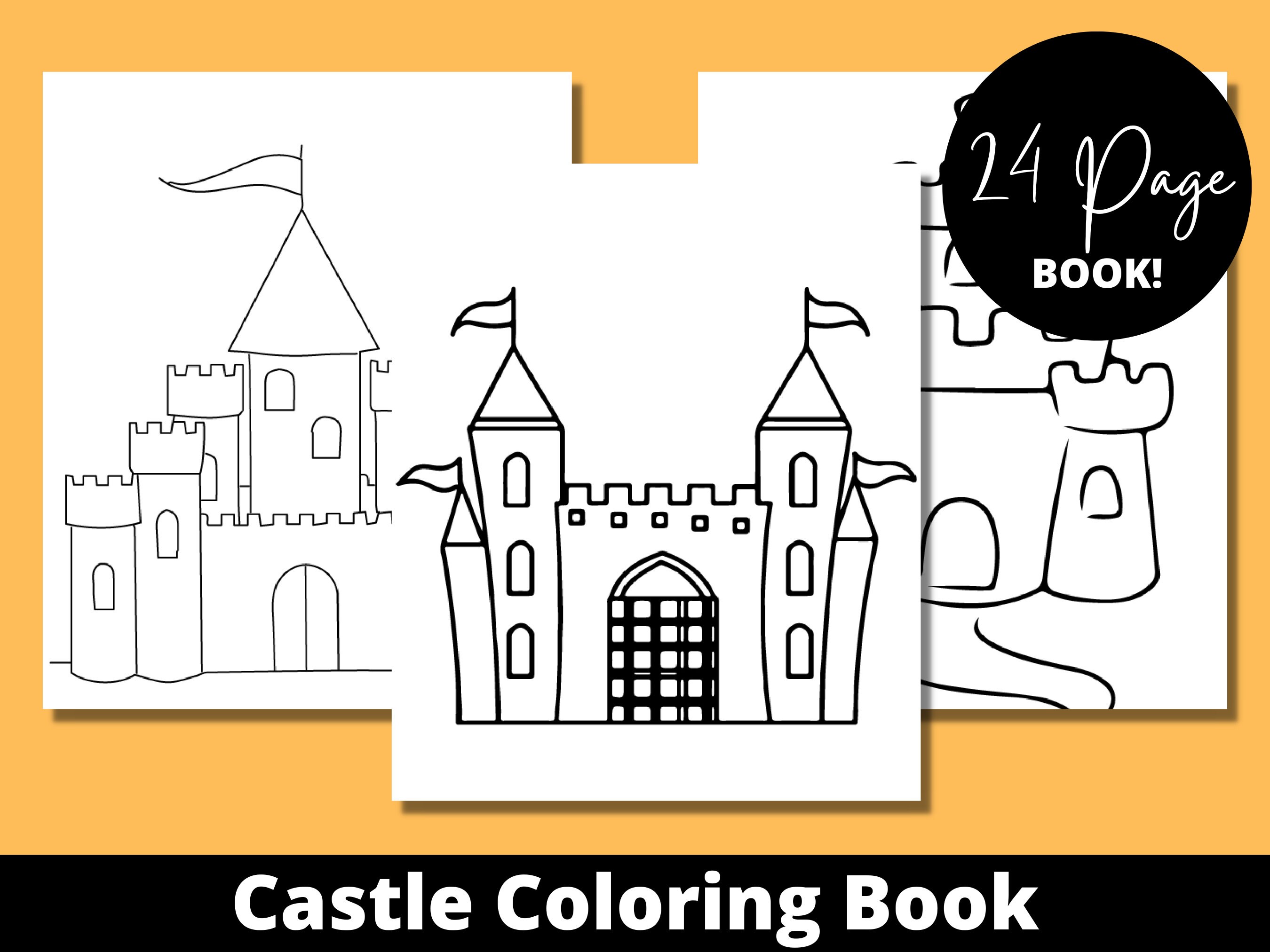 Castle Coloring Book Adult Coloring Book Castle Gifts - Etsy