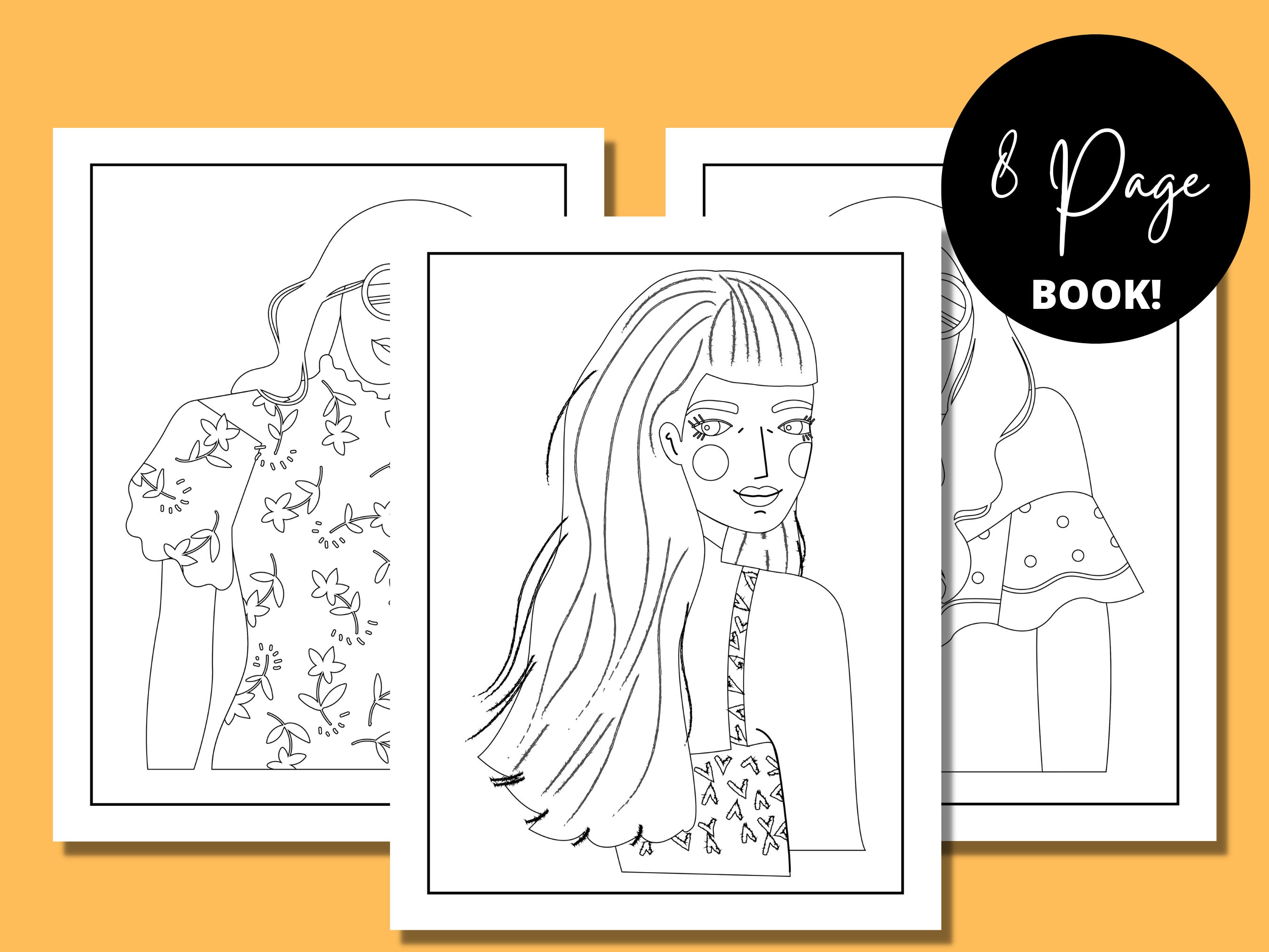 Fashion Coloring Book Adult Coloring Book Fashion Gifts - Etsy