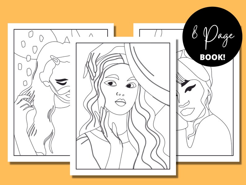 Fashion Coloring Book Adult Coloring Book Fashion Gifts - Etsy