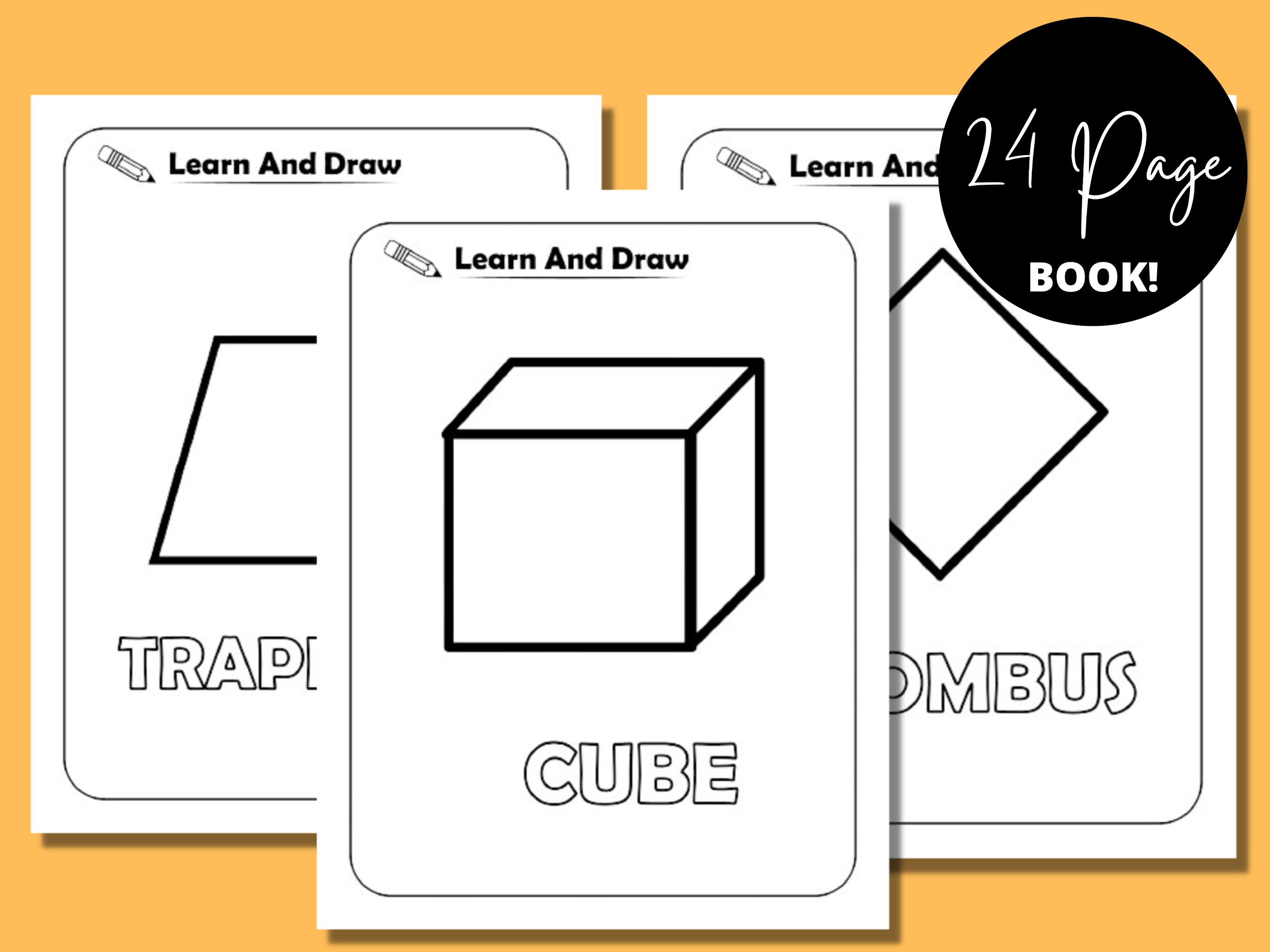 Geometric Shapes Coloring Book, Adult Coloring Book, Geometric Shapes ...