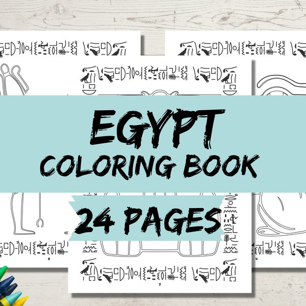 Egypt Coloring Book, Adult Coloring Book, Egypt Gifts, Custom Coloring Book, Gift for Egypt Lover, Adult Coloring Pages