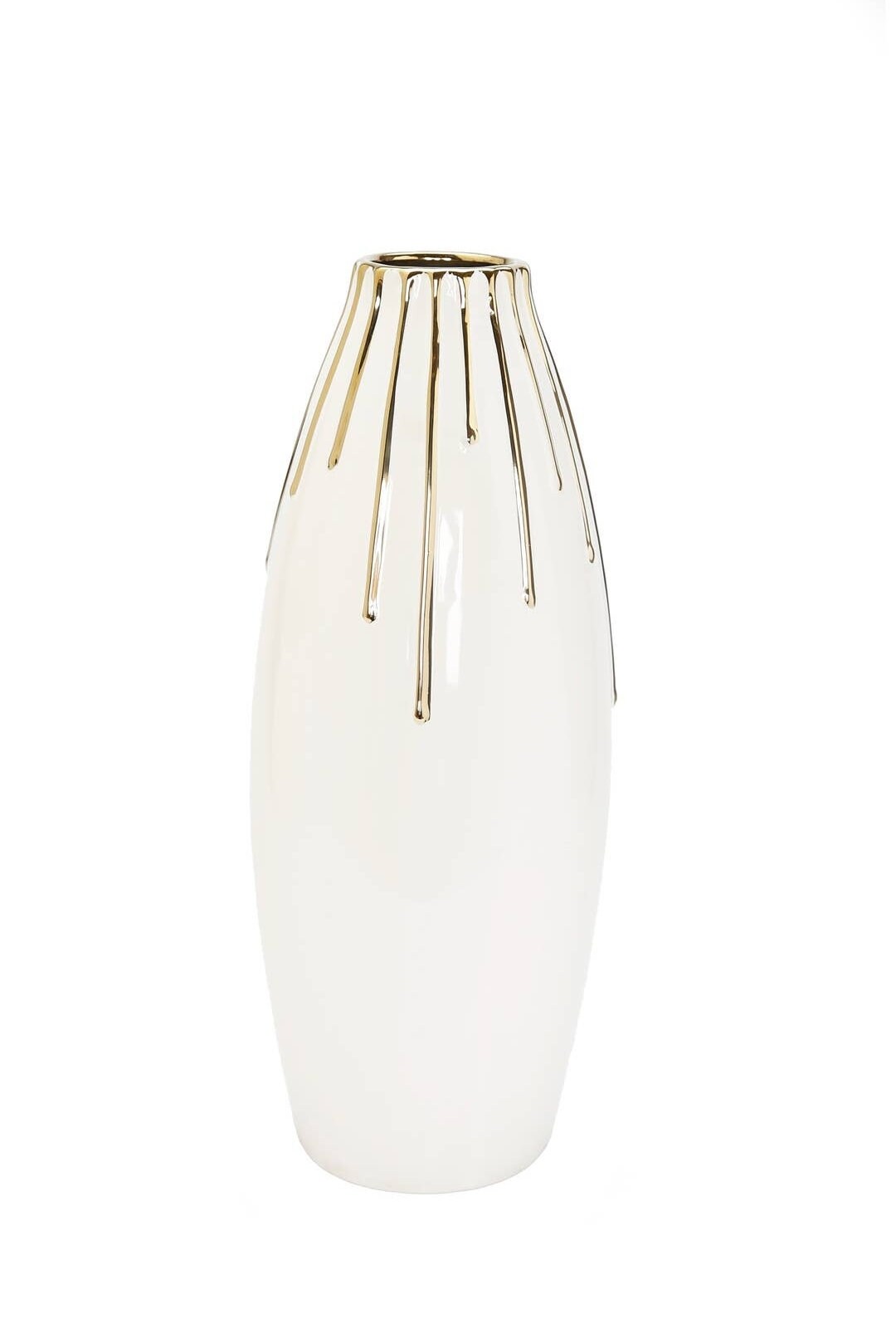 White Vase With Gold Drip Design 2 Sizes Etsy UK