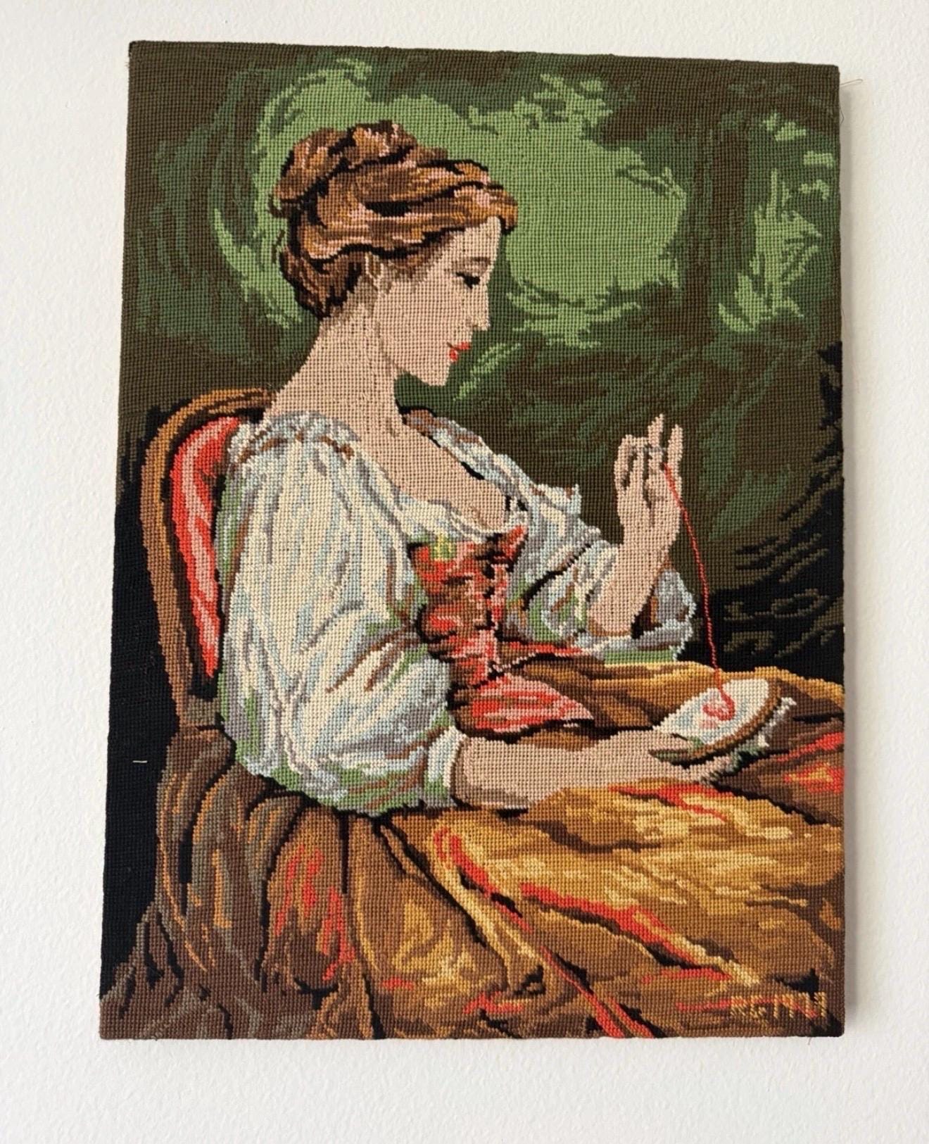 Vintage Seg De Paris Needlepoint Canvas - Etsy
