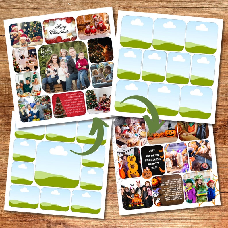 Rounded Corner Photo Templates Edit in Canva Set 1 Digital Etsy