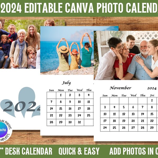 2024 Calendar Canva Etsy