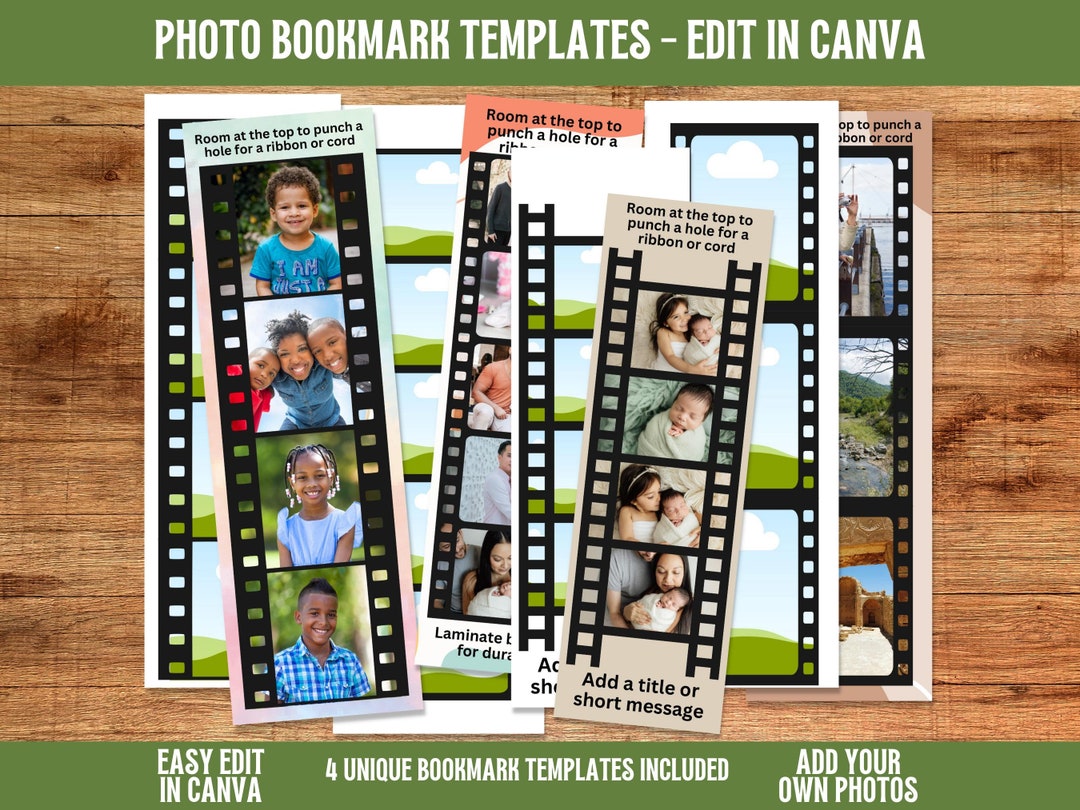 photo-bookmark-canva-template-set-of-4-custom-diy-printable-filmstrip