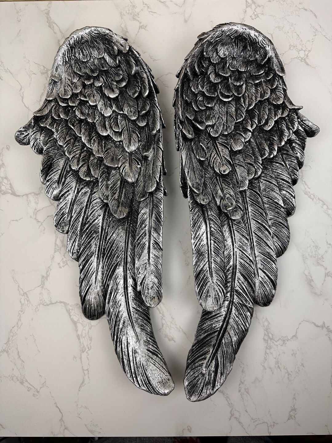 Silver Angel Wings Wall Plaque Home Decor Anniversary Gift Etsy