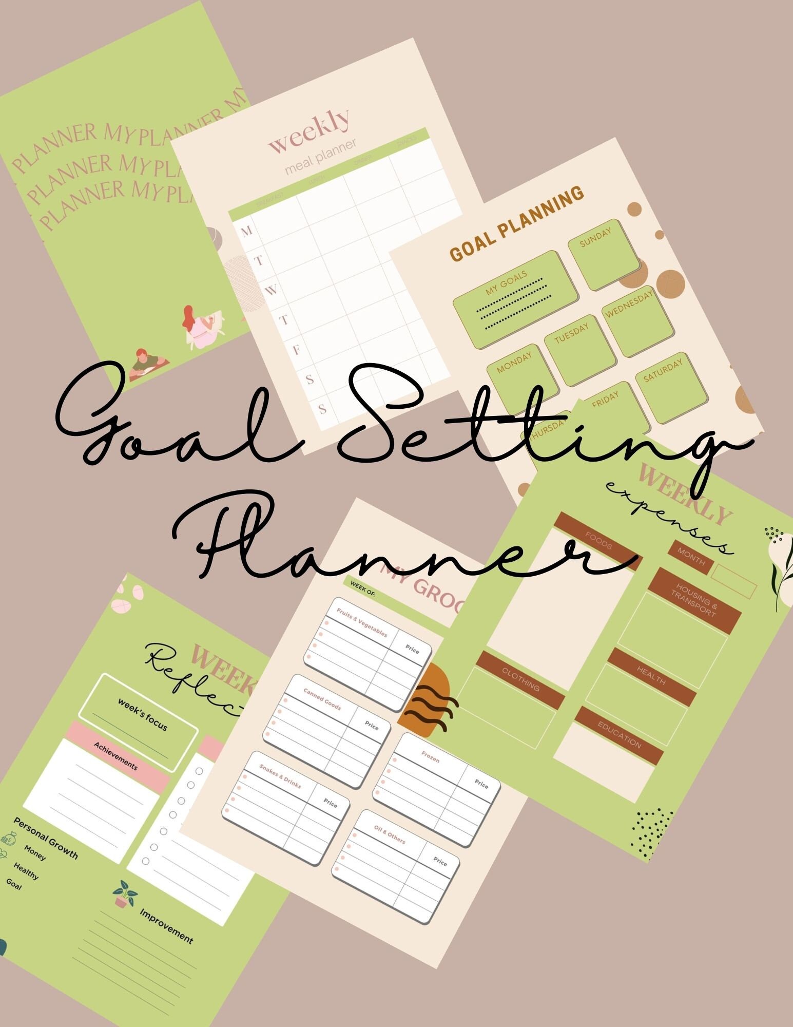 Digital & Printable Goal Setting Planner - Etsy