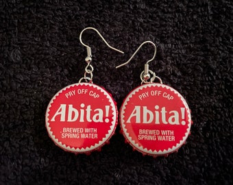 Recycled Abita Beer Bottle Cap Earrings FREE SHIPPING!