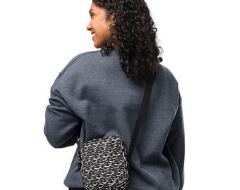 Bat Print Crossbody Bag | Gothic Alt Fashion Shoulder Bag | Halloween Accessory