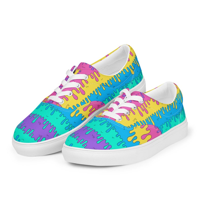 Abstract Trippy Paint Canvas Shoes