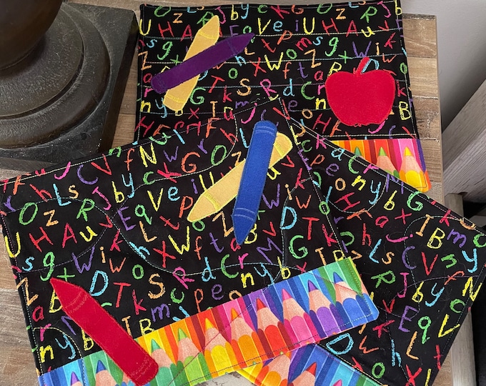 Primary color teacher mug rugs