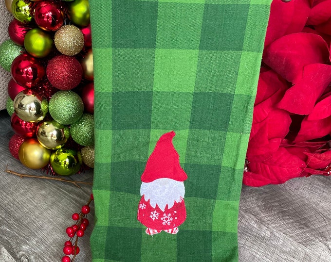 Decorative Hand Towel, Christmas Hand Towel, Gnome Hand Towel