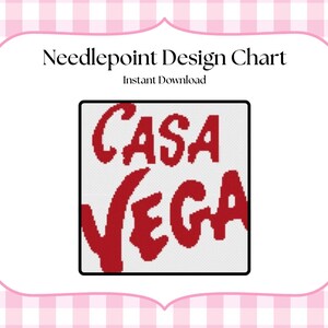 Casa Vega Nadelspitzen Vorlage | Retro Restaurant Muster (PDF Download)