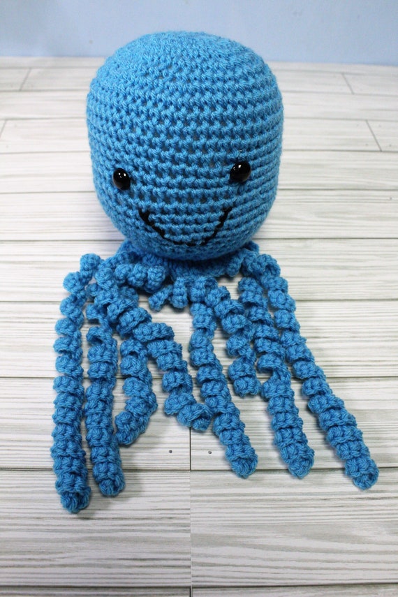 Crochet octopus, plush sea creature, amigurumi