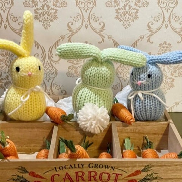 Little Bunnies, knitted  plush rabbit, spring decor