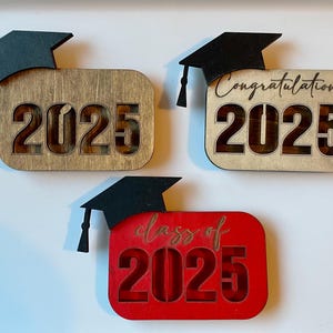 Porte-cartes de remise des diplômes - Souvenir 2025 en bois avec capuchon