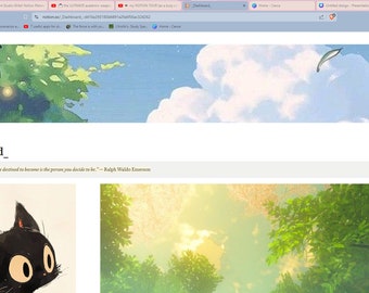 Sjabloon Aesthetic Notion Life Planner Notion, Ghibli-thema