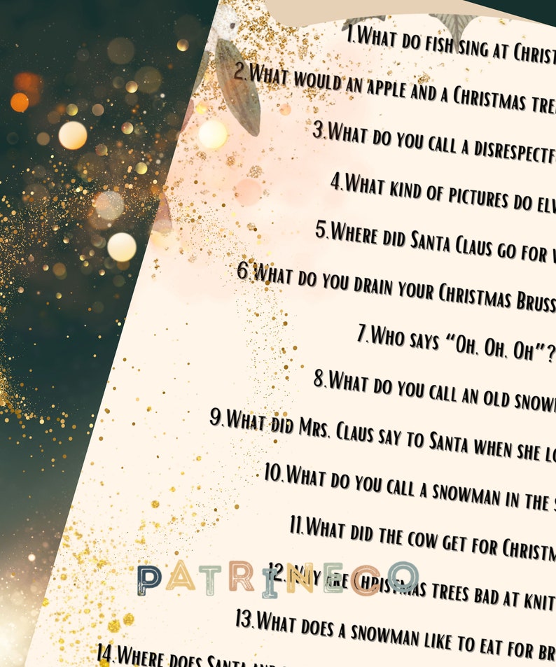 Christmas Riddles Game Printable Christmas Party Game Etsy UK