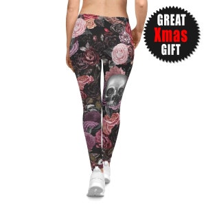 Gothic Leggings Goth Leggings Steampunk Leggings Gothic Pants Punk Pants Floral Leggings Halloween Leggings Whimsigoth Leggings Fairycore