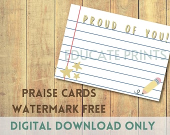Positive Praise Notes: Printable Affirmation Cards (PDF)