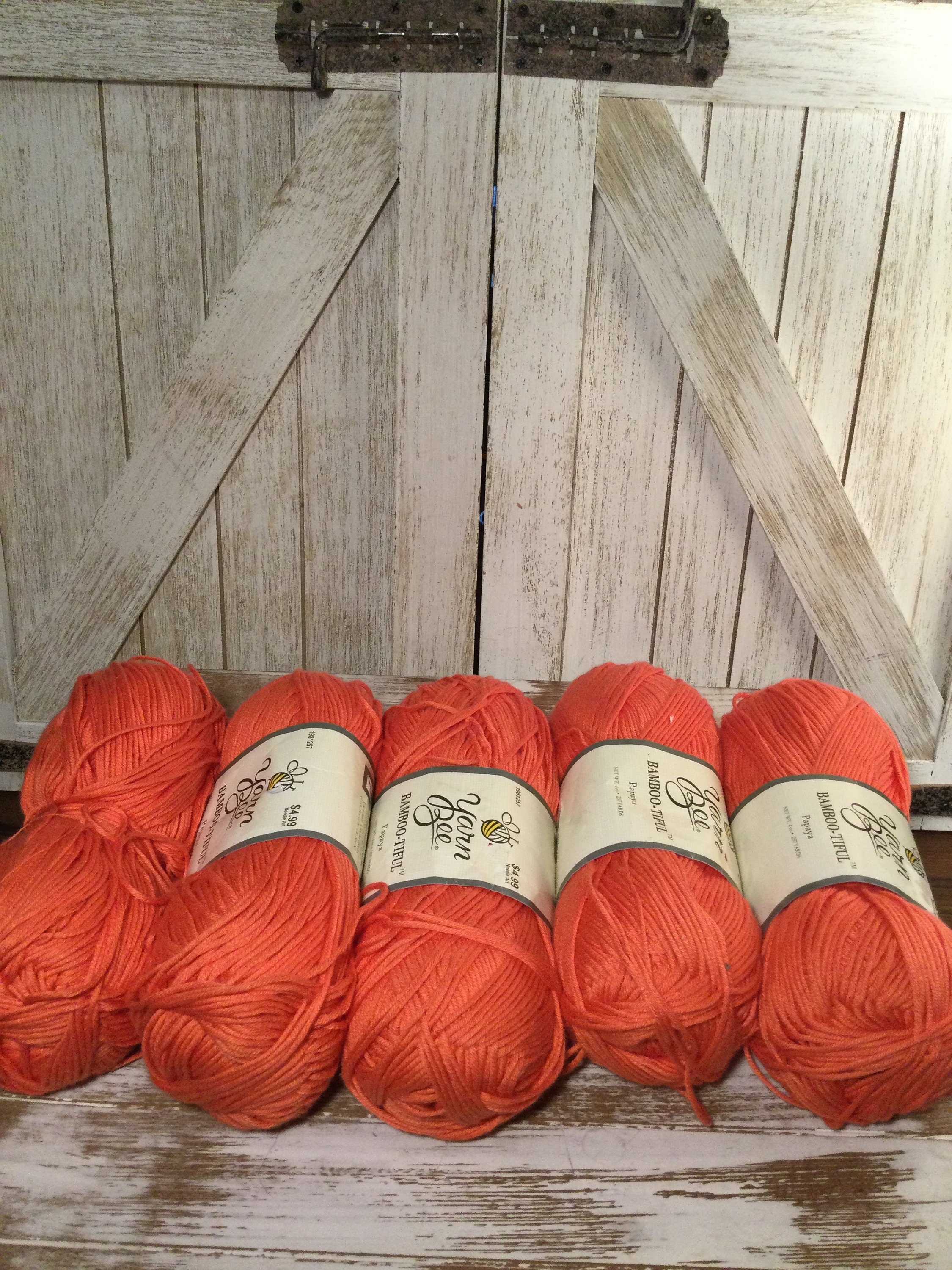 JubileeYarn Bamboo Cotton Chunky Yarn - Burnt Orange - 2 Balls