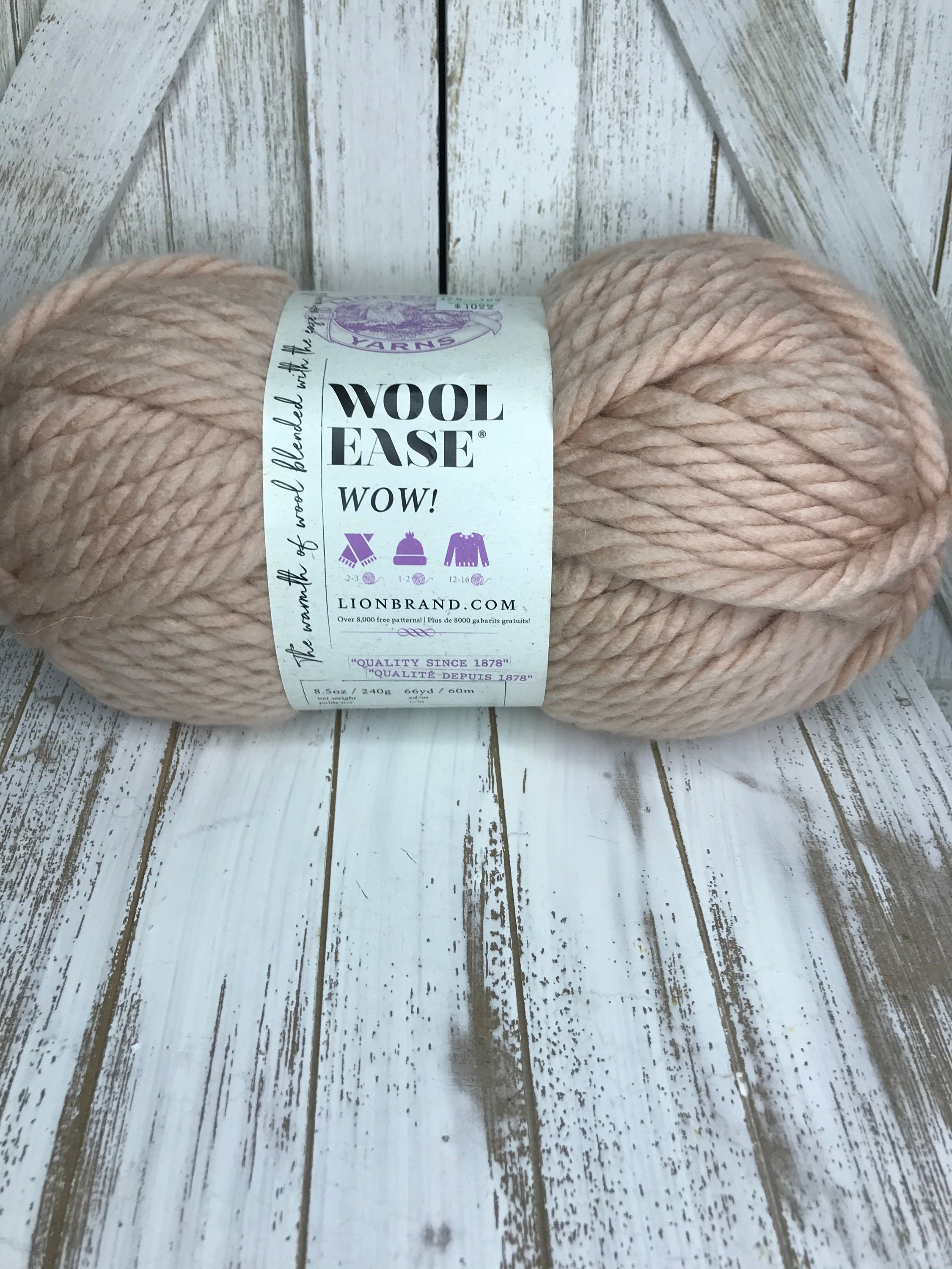 Lion Brand Wool Ease Thick & Quick Yarn, Fossil lot of 2 