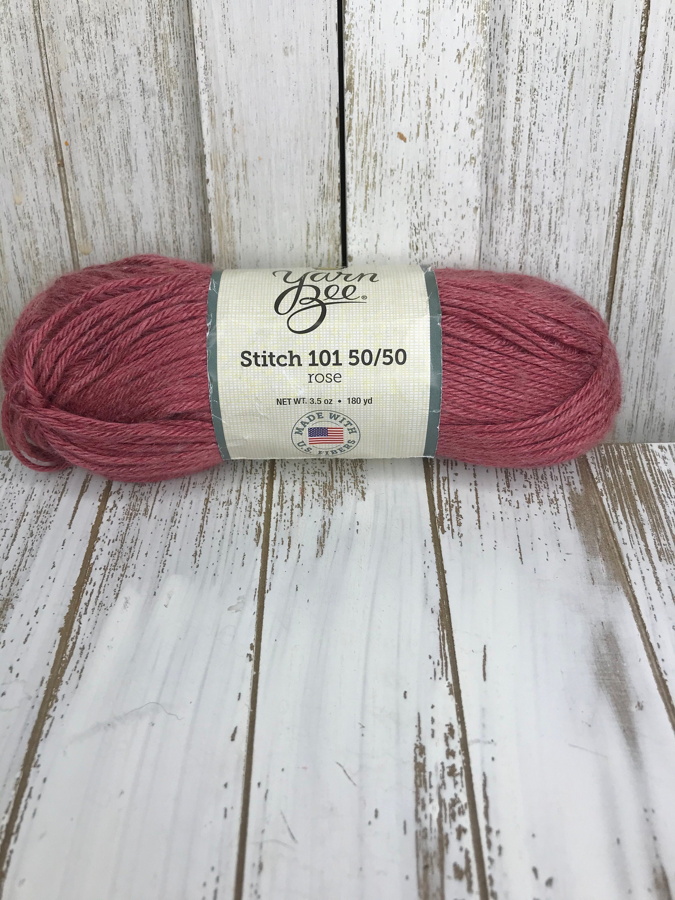 Yarn Bee STITCH 101 50/50 #4 Medium Weight Yarn Skein Acetate